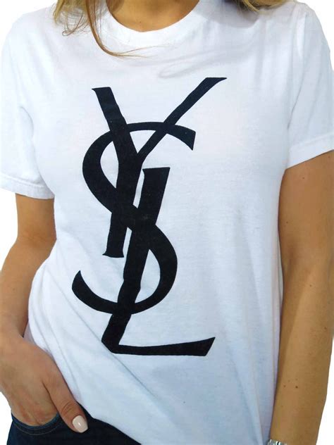 t-shirt ysl logo|yves saint laurent t shirt.